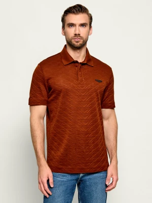 BOSS BLACK Polo C-Prout 180_AM | Boss x Aston Martin | Regular Fit brązowy