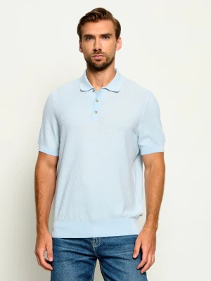 BOSS BLACK Polo H-Lurazio | Regular Fit błękitny
