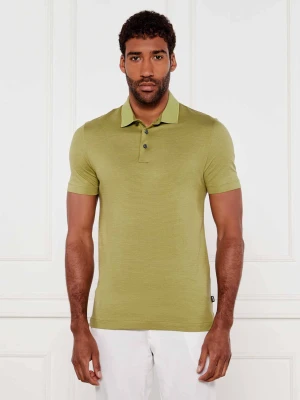 BOSS BLACK Polo H-Pitton 145 | Slim Fit | mercerised zielony