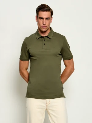 BOSS BLACK Polo Palosh 30 | Slim Fit oliwkowy