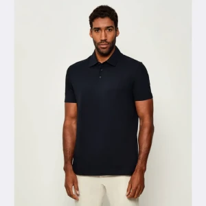 BOSS BLACK Polo Parris 37_DB | BECKHAM X BOSS | Regular Fit | z dodatkiem jedwabiu