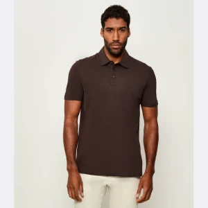 BOSS BLACK Polo Parris 37_DB | BECKHAM X BOSS | Regular Fit | z dodatkiem jedwabiu