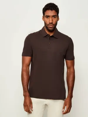 BOSS BLACK Polo Parris 37_DB | BECKHAM X BOSS | Regular Fit | z dodatkiem jedwabiu