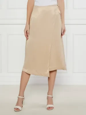 BOSS BLACK Satynowa spódnica Vamarni
