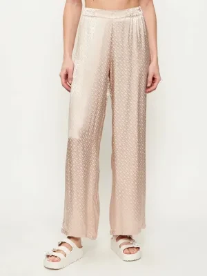 BOSS BLACK Satynowe Spodnie od piżamy B Monogram | Relaxed fit