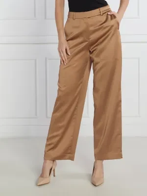 BOSS BLACK Satynowe spodnie Tesatina | Relaxed fit