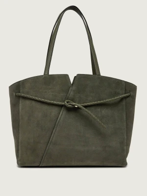 BOSS BLACK Shopperka Boss Revers | zamsz oliwkowy