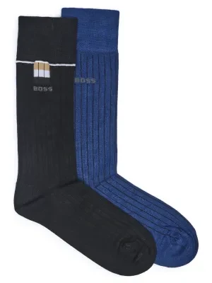 BOSS BLACK Skarpety 2-pack 2P RS Fine Rib EC