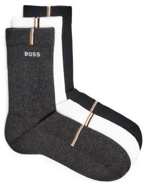 BOSS BLACK Skarpety 3-pack 3P QS Rib Design CC