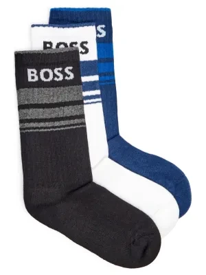 BOSS BLACK Skarpety 3-pack 3P QS Rib Stripe CC