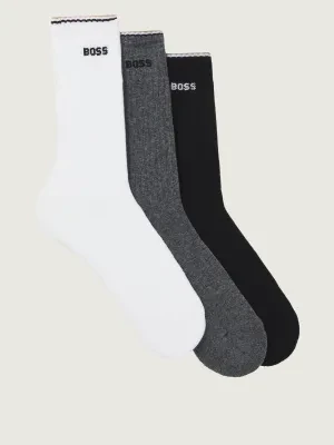 BOSS BLACK Skarpety 3-pack 3P QS Rib Stripe CC