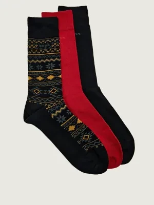 BOSS BLACK Skarpety 3-pack 3PRSGiftset WinterCC