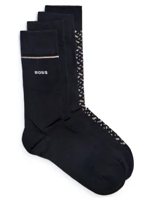 BOSS BLACK Skarpety 4-pack RS Gift Monogram