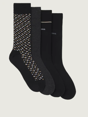 BOSS BLACK Skarpety 4-pack RS Gift Monogram