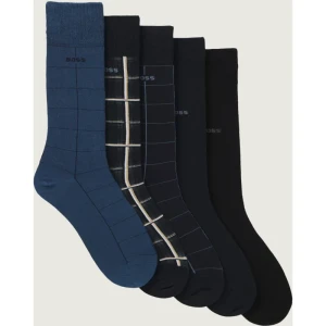 BOSS BLACK Skarpety 5-pack 5PRSGiftset Check CC