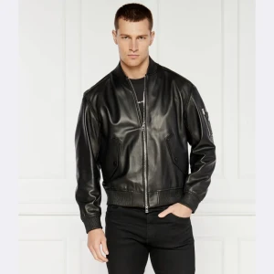 BOSS BLACK Skórzana kurtka bomber maidoc | Regular Fit