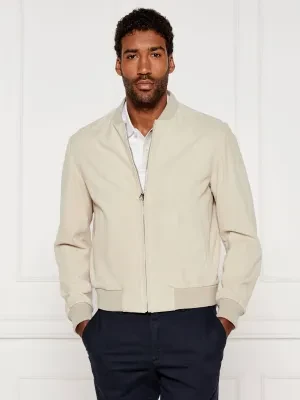 BOSS BLACK Skórzana kurtka bomber Milo_DB | Boss x David Beckham | Regular Fit