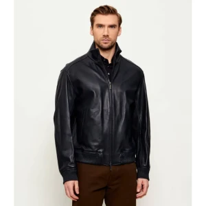 BOSS BLACK Skórzana kurtka H-Mamun_AM | BOSS x ASTON MARTIN | Regular Fit