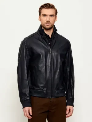 BOSS BLACK Skórzana kurtka H-Mamun_AM | BOSS x ASTON MARTIN | Regular Fit