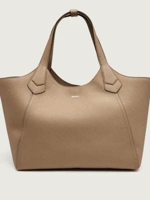 BOSS BLACK Skórzana shopperka Lenah brązowy