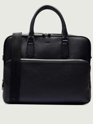 BOSS BLACK Skórzana torba na laptopa 14\" New Crosstown_S. Doc