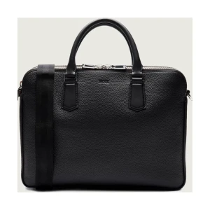 BOSS BLACK Skórzana torba na laptopa 17" New Crosstown_Doc Z.