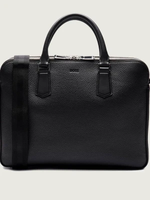BOSS BLACK Skórzana torba na laptopa 17" New Crosstown_Doc Z.