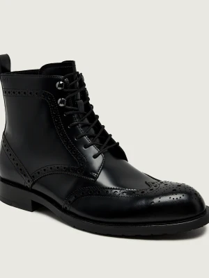 BOSS BLACK Skórzane buty wysokie Tayil-L_Halb_bobr