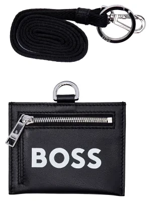 BOSS BLACK Skórzane etui na karty