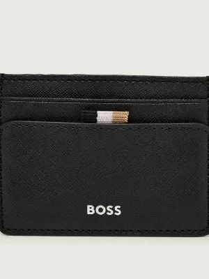 BOSS BLACK Skórzane etui na karty Zair