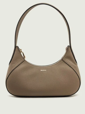 BOSS BLACK Skórzane hobo Lenah beżowy