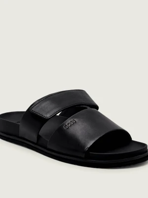 BOSS BLACK Skórzane klapki Hedrik_Slon_budstr