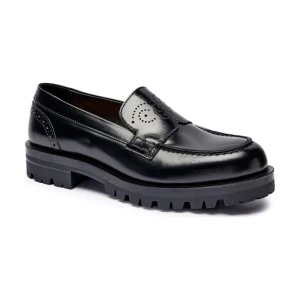 BOSS BLACK Skórzane loafersy Helen