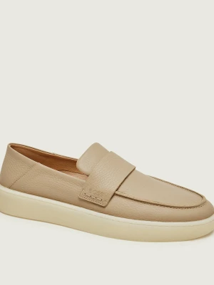 BOSS BLACK Skórzane loafersy Randal_Loaf_tb beżowy