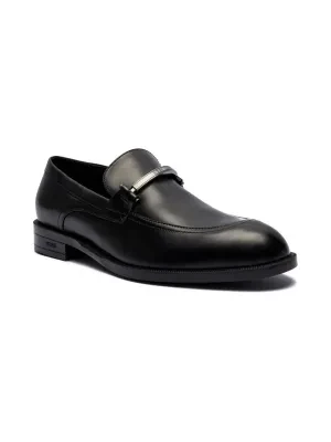 BOSS BLACK Skórzane loafersy Tayil