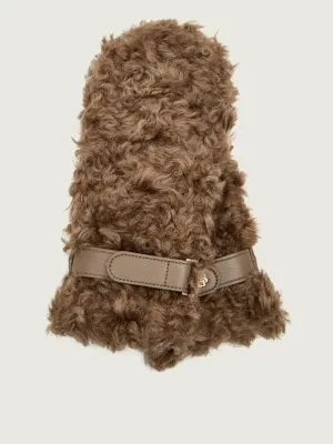BOSS BLACK Skórzane rękawiczki Yosie-F-SH | z dodatkiem wełny | shearling
