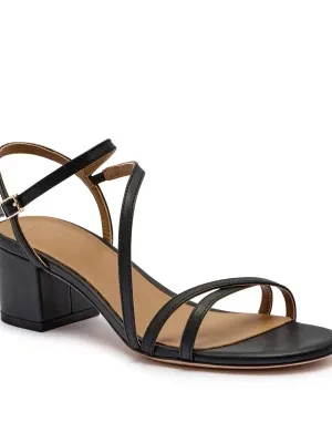 BOSS BLACK Skórzane sandały na słupku Emberlyn_San50_VC