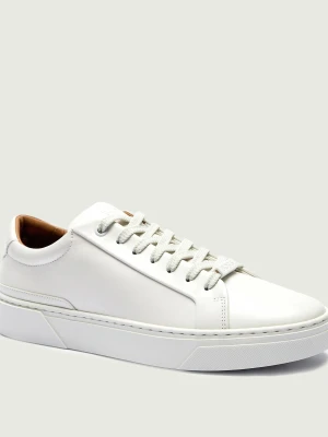BOSS BLACK Skórzane sneakersy Gary_Tenn_nalu_N biały