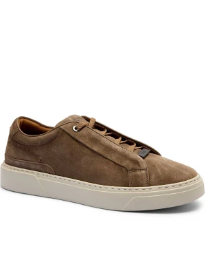 BOSS BLACK Skórzane sneakersy GaryTenn_sdhdel beżowy