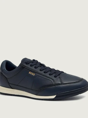 BOSS BLACK Skórzane sneakersy Nitan_Lowp_bu granatowy