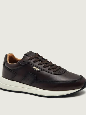 BOSS BLACK Skórzane sneakersy Vinston_Runn_butb brązowy