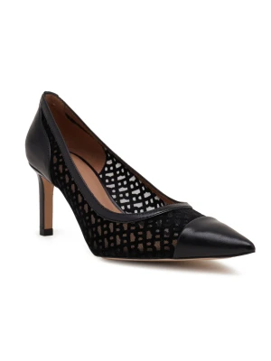 BOSS BLACK Skórzane szpilki Janet_Pump70_MEFLK