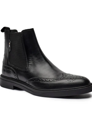 BOSS BLACK Skórzane sztyblety Calev