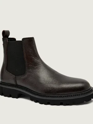 BOSS BLACK Skórzane sztyblety Julyo_Cheb_gr