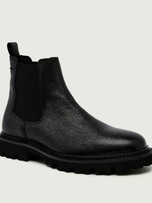 BOSS BLACK Skórzane sztyblety Julyo_Cheb_gr