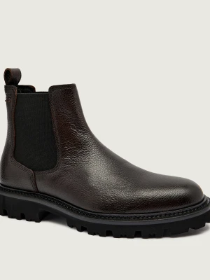 Zdjęcie produktu BOSS BLACK Skórzane sztyblety Julyo_Cheb_gr brązowy