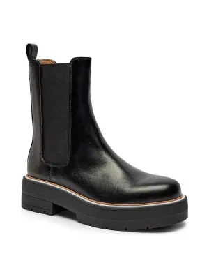 BOSS BLACK Skórzane sztyblety Rebby_Chbootie_Cbb