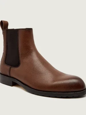 BOSS BLACK Skórzane sztyblety Tayil-L_Cheb_grW