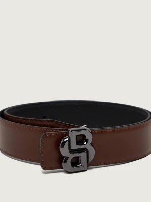 BOSS BLACK Skórzany dwustronny pasek B_Icon