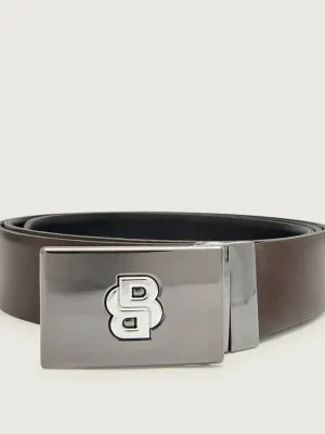 BOSS BLACK Skórzany dwustronny pasek B_Icon_Plq_Gb35_pp